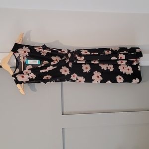 NWT! Kaleigh/Hailey 23 Seanna Faux Wrap Knit Black Dress, Size Small